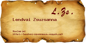 Lendvai Zsuzsanna névjegykártya